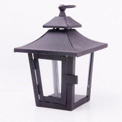 Farol de hierro forjado negro