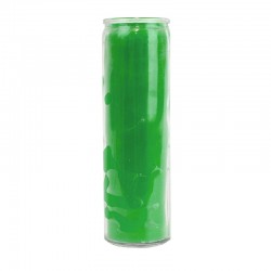 Vela en cristal verde coloreado en la masa