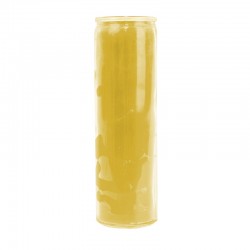 Candela in vetro giallo colorato in massa