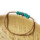 Bracelet with gold and turquoise round beads