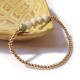 Bracelet à perles dorées et jaspe blanc rond
