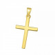 Pendentif croix dorée simple - argent 925 plaqué or