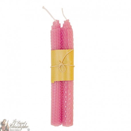 Beehive colored wish candles - pink pair