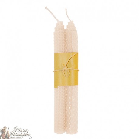 Beehive colored wishing candles - cream pair