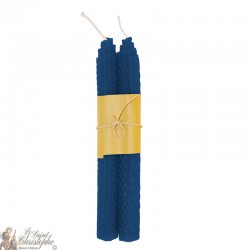Beehive colored wish candles - blue pair