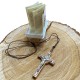 Wooden cross pendant of Saint Benoît and small box