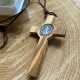 Wooden cross pendant of Saint Benoît and small box