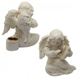 Candelero Angel músico cerámica inglesa - 3 modelos