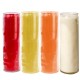 Glass candles colored in the mass - Red, orange, yellow, white