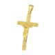 Croce in argento 925 e placcata oro con ciondolo di Cristo 