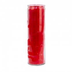 Candela in vetro rosso colorato in massa - 20 pezzi