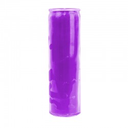 Mass-colored purple glass candle - 20 pieces