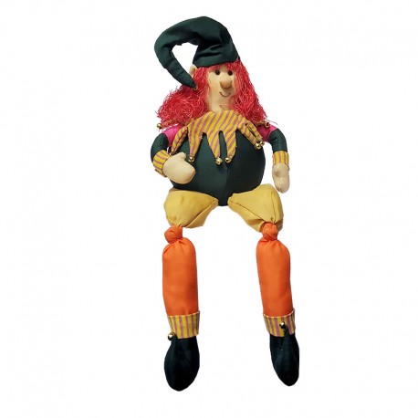 Elfe sitzende Deko zum Posieren - rot