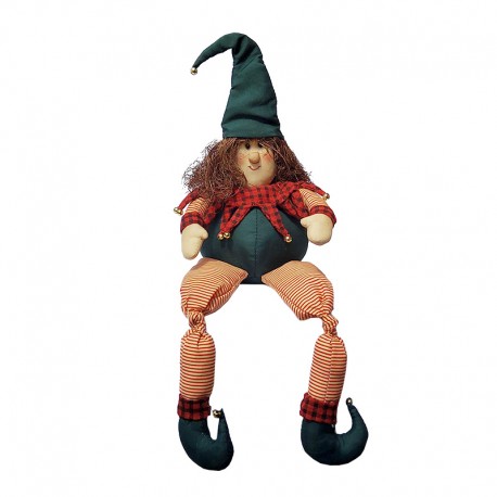 Sitting elf decoration to stand - brown