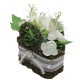 Bouquet de fleurs artificielles - panier fleuri