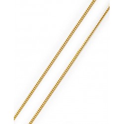 Cadena barbada MH 925 de plata chapada en oro 50 cm