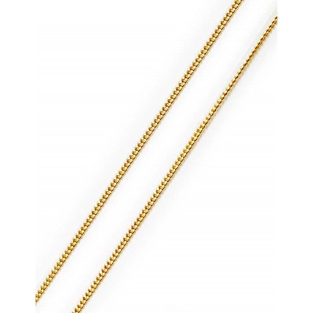 Cadena barbada MH 925 de plata chapada en oro 50 cm