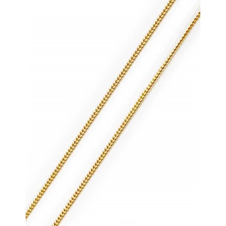 Catena barbazzale in argento 925 MH placcata oro 50 cm