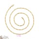 24K gold plated Figaro chain 60 cm