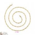 24K gold plated Figaro chain 60 cm
