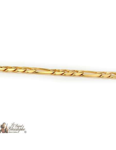 24K gold plated Figaro chain 60 cm