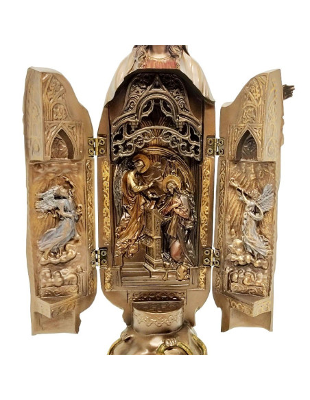 Vierge Miraculeuse bénitier à poser 22,50 cm
