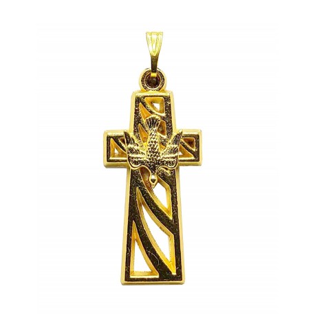 Croix pendentif avec colombe du Saint Esprit