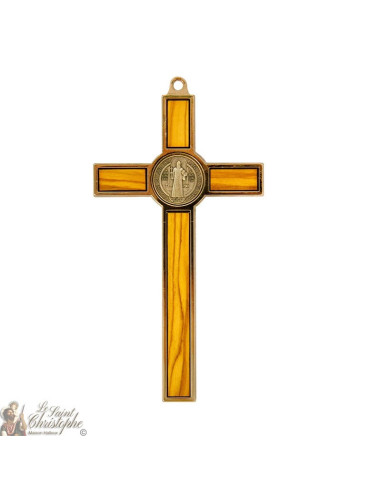 Kruis van St. Benedict hout - 13 cm 