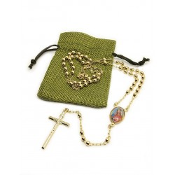 Rosario Sacro Cuore di Maria - placcato oro 14 k - 60 cm