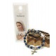 Blauwe en zilveren kralen armband Medjugorje