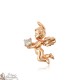 Pendentif Ange couleur or rose et cristal