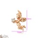 Pendentif Ange couleur or rose et cristal