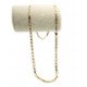 Water-resistant gold-plated laminated tricolor chain - 60 cm