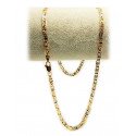 Water-resistant gold-plated laminated tricolor chain - 50 cm