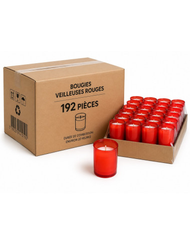 Weiße Teelichter 20h – 192 Stück professionelle Qualität