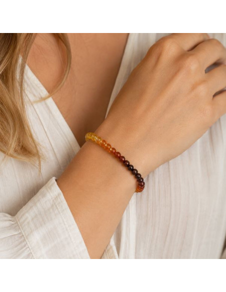 Pulsera para Adulto de Ámbar Báltico Rainbow Barroco Brillante 18 cm | Ámbar Natural