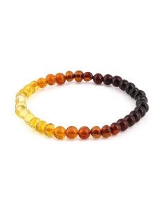 Pulsera para Adulto de Ámbar Báltico Rainbow Barroco Brillante 18 cm | Ámbar Natural