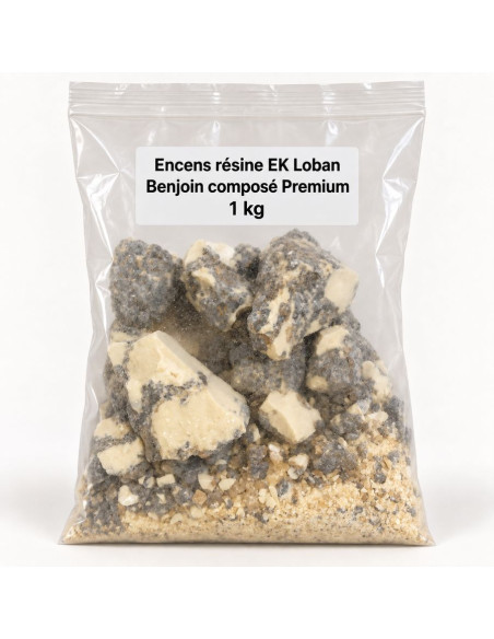 Encens résine EK Loban – Benjoin composé Premium – 1 kg