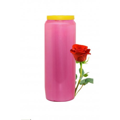Bougies Neuvaines Roses Claires Parfum de Rose