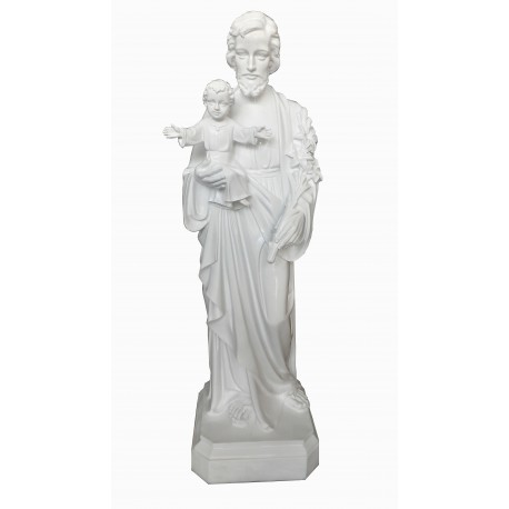 Saint Joseph robe blanche 120 cm