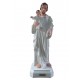 Saint Joseph robe blanche scintillante 120 cm