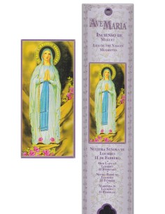 virgin of Lourdes incense pouch - 15 pces - 60gr