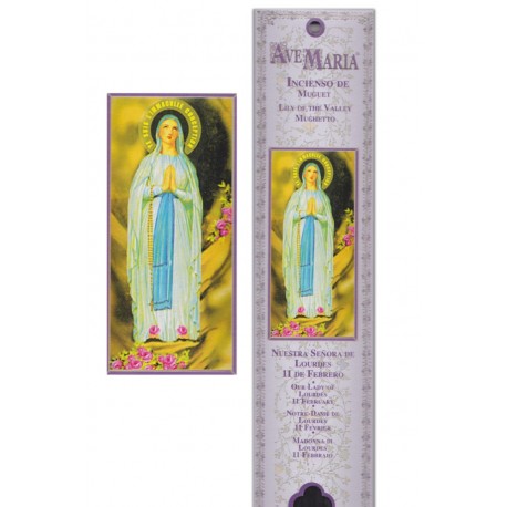Pochette encens "Vierge de Lourdes" - 15 pces - 60gr