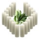 Bougies Neuvaines - Blanches - parfum sauge