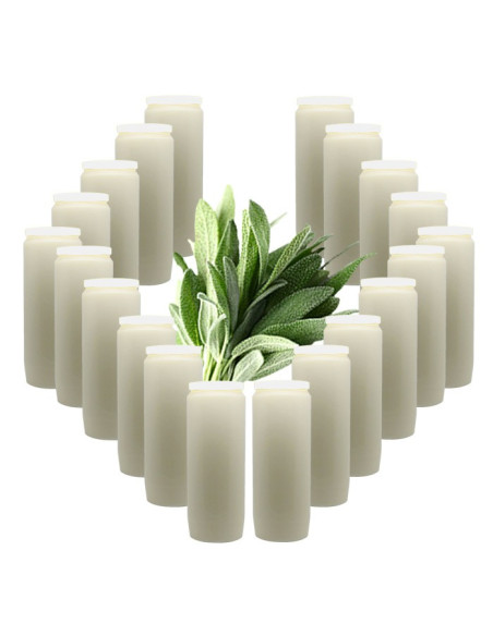 Bougies Neuvaines - Blanches - parfum sauge