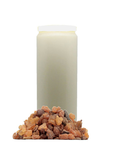 Bougies Neuvaines - Blanches - parfum myrrhe