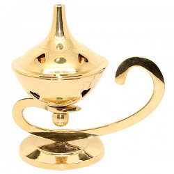 Wierookvat handvat koper - 12 cm