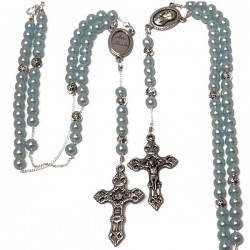 Rosary necklace blue beads