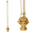 Censer with cross - carved with chain