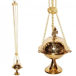 Encensoir de messe avec croix - chainettes